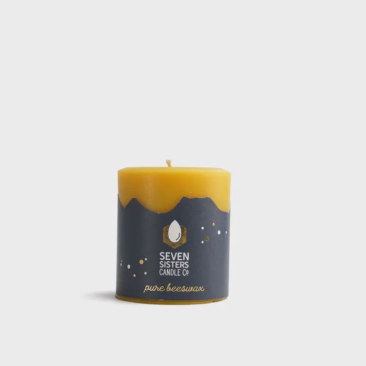 7.5cm Pillar Candle - 8.5cm - Mudgee Honey Haven