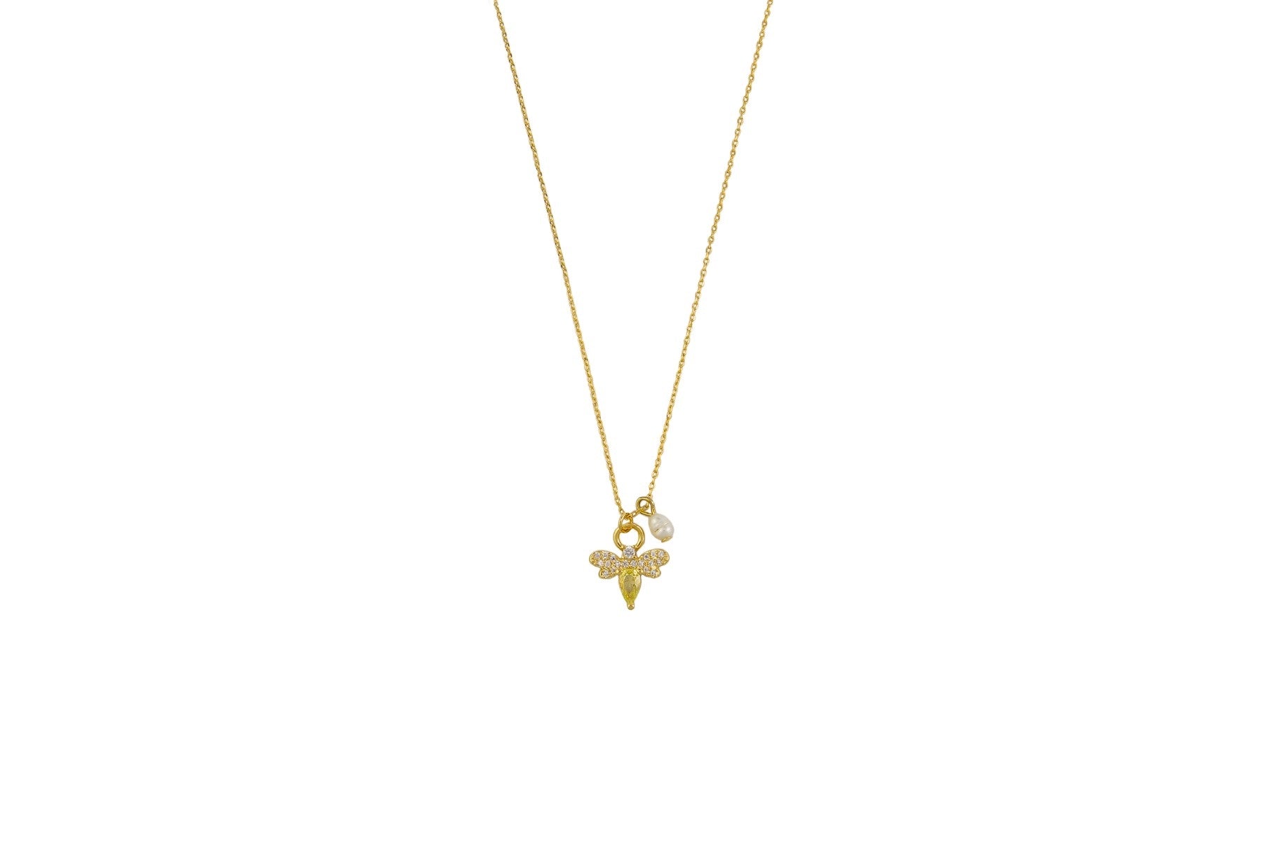 Gold Lemon Bee Necklace - Mudgee Honey Haven