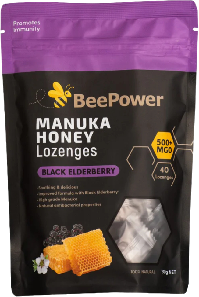 Manuka Honey Lozenges Black Elderberry - Mudgee Honey Haven