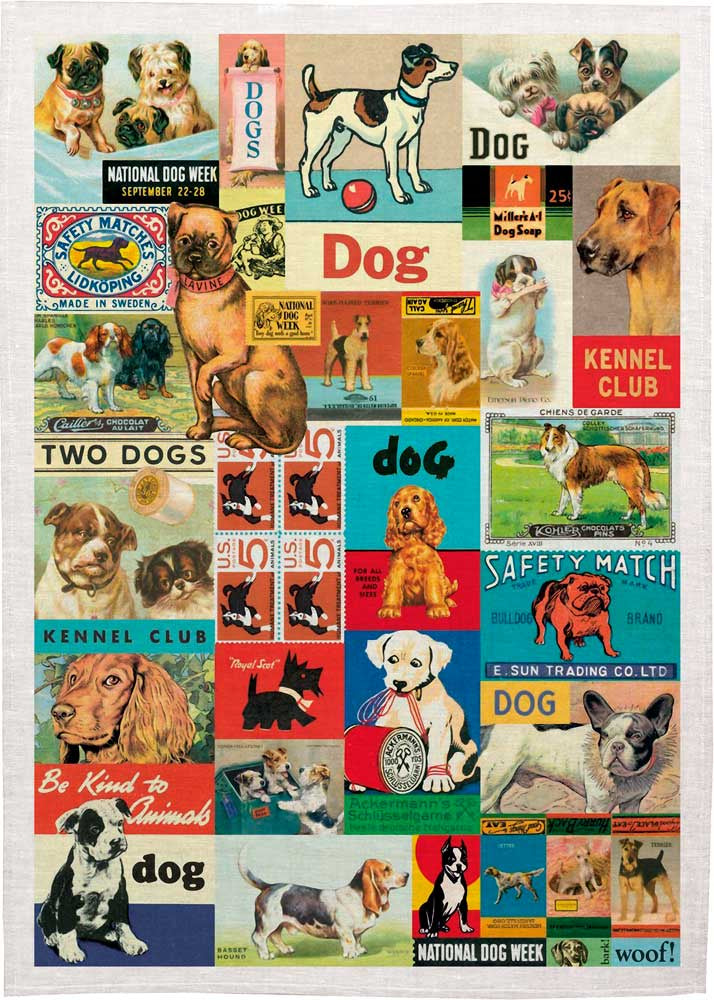 Dog Vinatage Tea Towel