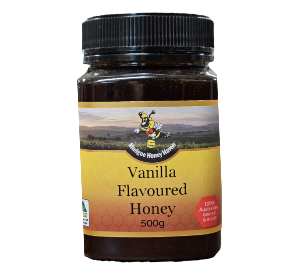 Vanilla Flavoured Honey 500g - Mudgee Honey Haven