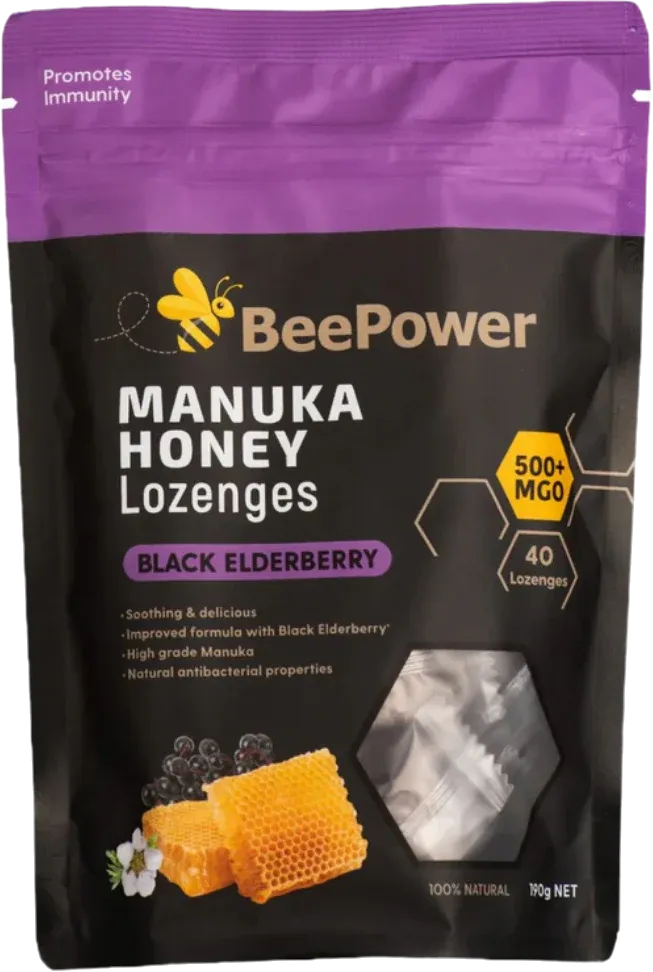 Manuka Honey Lozenges Black Elderberry